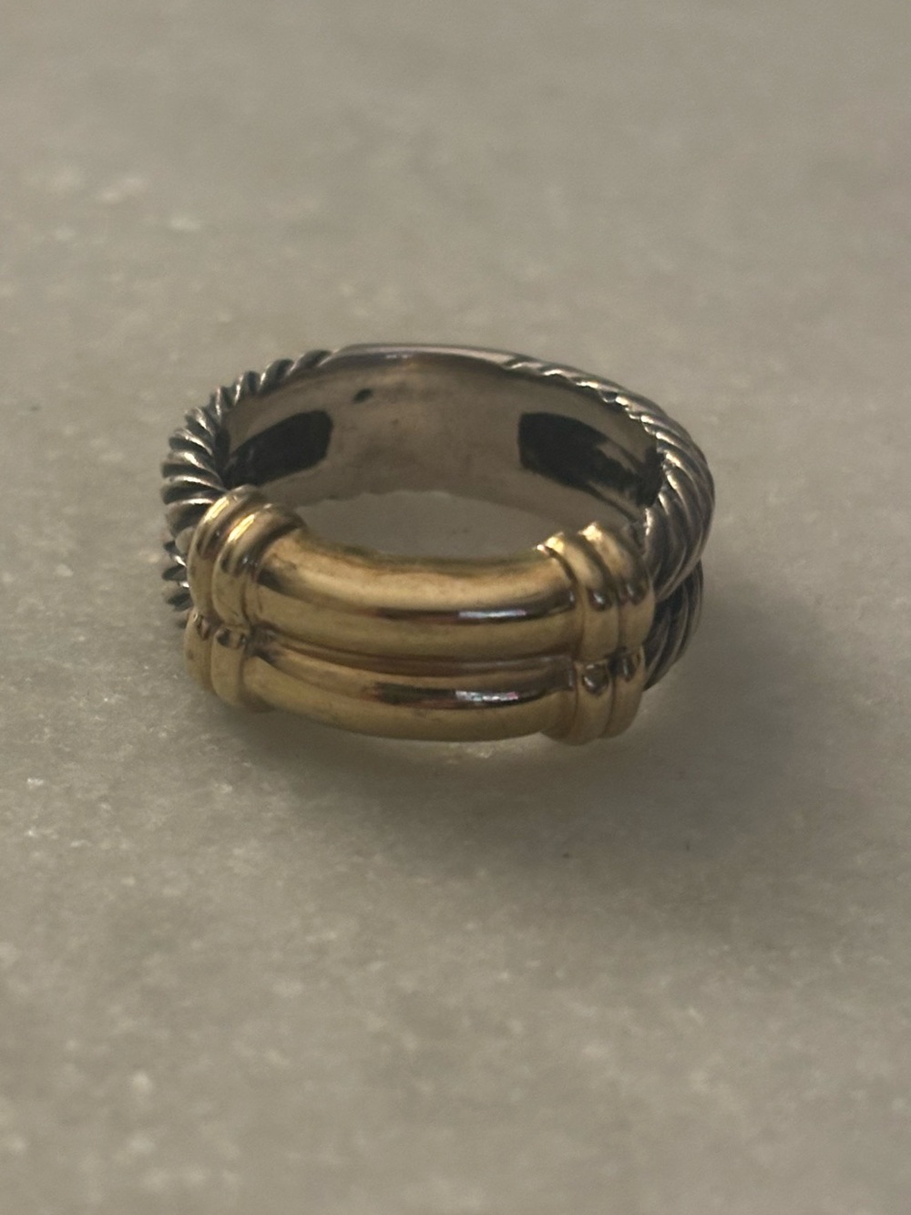 David Yurman Two-Tone Double Metro Cable Ring